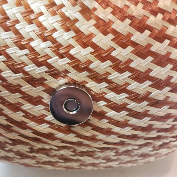 Le Sac vintage mini clutch woven rounded edge - Picture 8 of 12